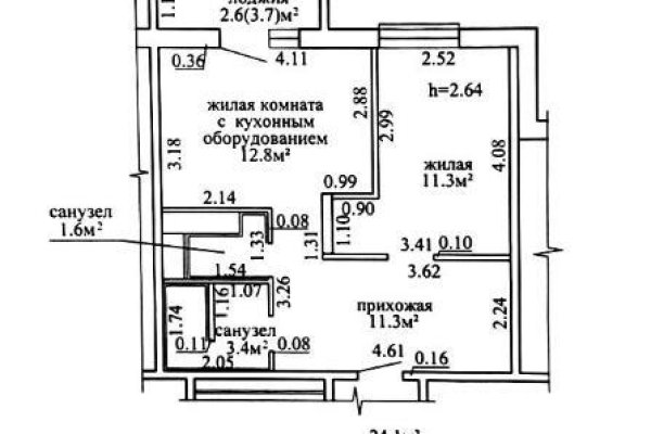 2-комнатная квартира по адресу Пилотная ул., д. 30 - фото 20