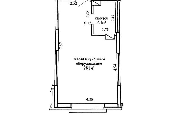 1-комнатная квартира по адресу Савицкого ул., д. 23 - фото 13