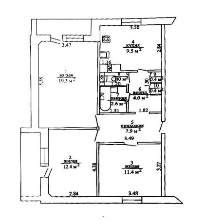 Фотография 3-комнатная квартира по адресу Кольцевая ул., д. 5 к. а - фото 7