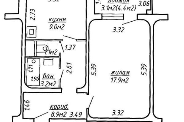 1-комнатная квартира по адресу Чичурина ул., д. 18 - фото 13