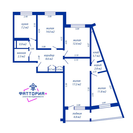 Фотография 4-комнатная квартира по адресу Притыцкого ул., д. 78 - фото 2