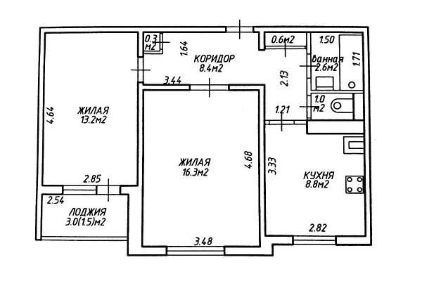 2-комнатная квартира по адресу Плеханова ул., д. 32 к. 2 - фото 20