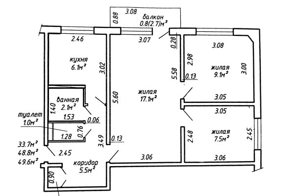 3-комнатная квартира по адресу Уборевича ул., д. 136 - фото 14