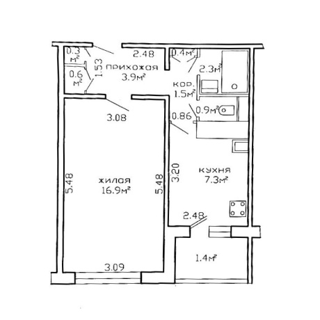 Фотография 1-комнатная квартира по адресу Любимова просп., д. 46 к. 2 - фото 14