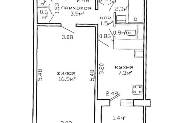 1-комнатная квартира по адресу Любимова просп., д. 46 к. 2 - фото 14