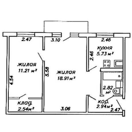 Фотография 2-комнатная квартира по адресу Гая ул., д. 13 - фото 20