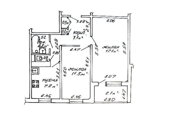 2-комнатная квартира по адресу Белецкого ул., д. 14 к. 1 - фото 10