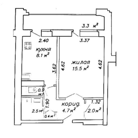 Фотография 1-комнатная квартира по адресу Горецкого ул., д. 27 - фото 17