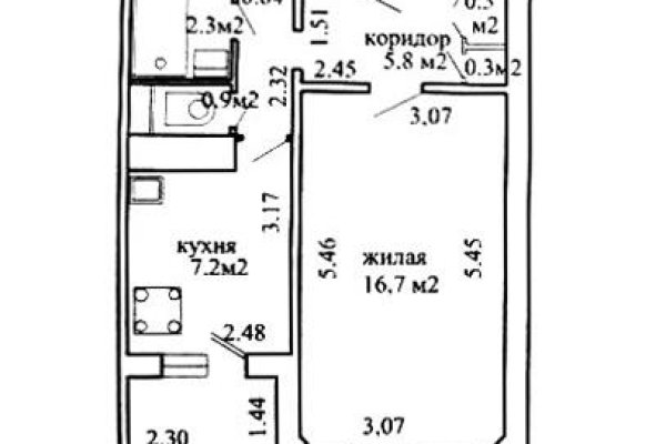 1-комнатная квартира по адресу Белецкого ул., д. 14 к. 2 - фото 7