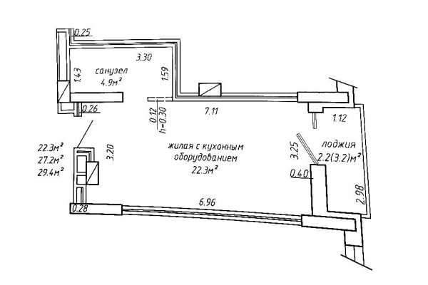 2-комнатная квартира по адресу Белградская ул., д. 6 - фото 17