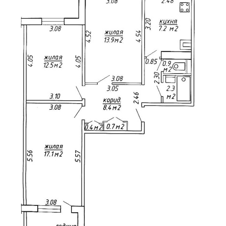 Фотография 3-комнатная квартира по адресу Кунцевщина ул., д. 6 - фото 10
