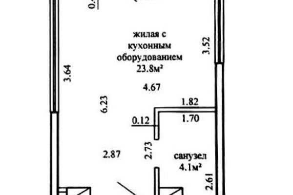 1-комнатная квартира по адресу Жореса Алфёрова ул., д. 8 - фото 2