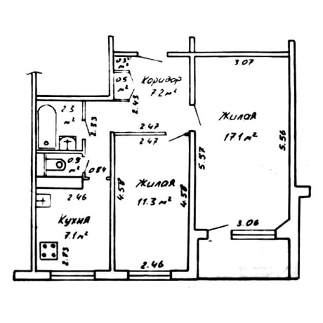 Фотография 2-комнатная квартира по адресу Жуковского ул., д. 9 к. 1 - фото 16