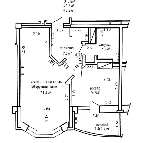Фотография 2-комнатная квартира по адресу Стадионная ул., д. 5 - фото 15