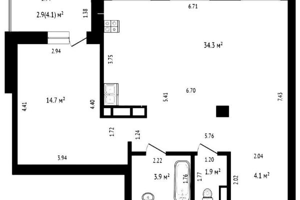 2-комнатная квартира по адресу Нововиленская ул., д. 39 - фото 4