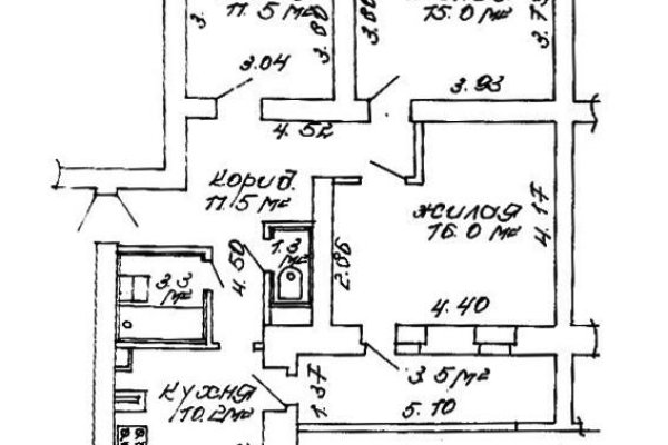 3-комнатная квартира по адресу Партизанский просп., д. 45 - фото 9
