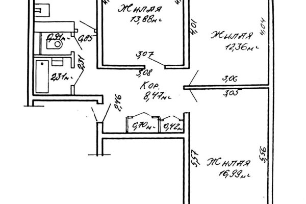 3-комнатная квартира по адресу Есенина ул., д. 6 к. 1 - фото 8
