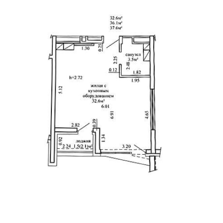 Фотография 1-комнатная квартира по адресу Игоря Лученка ул., д. 15 - фото 2
