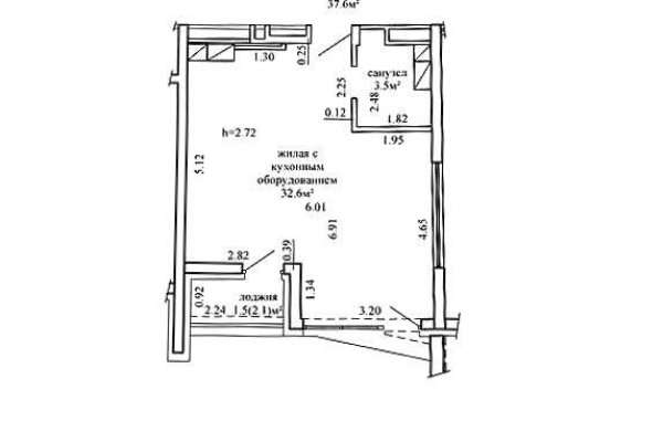 1-комнатная квартира по адресу Игоря Лученка ул., д. 15 - фото 2
