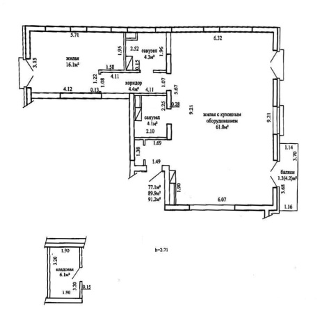 Фотография 3-комнатная квартира по адресу Виталия Цвирко ул., д. 65 - фото 6