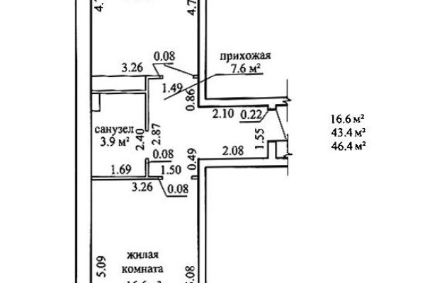 1-комнатная квартира по адресу Авиаторов ул., д. 41 к. А - фото 13