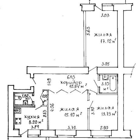 Фотография 3-комнатная квартира по адресу Белинского ул., д. 9 - фото 14