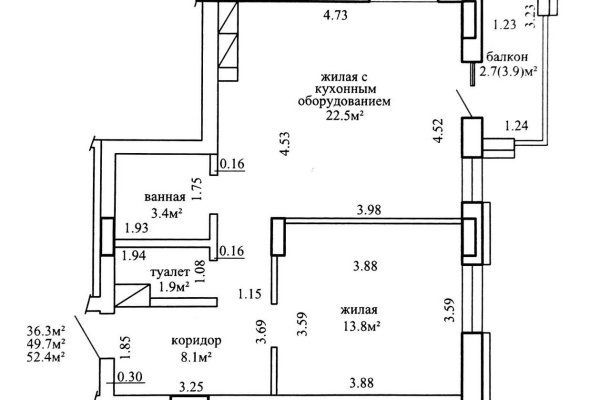 2-комнатная квартира по адресу Нововиленская ул., д. 51 - фото 17