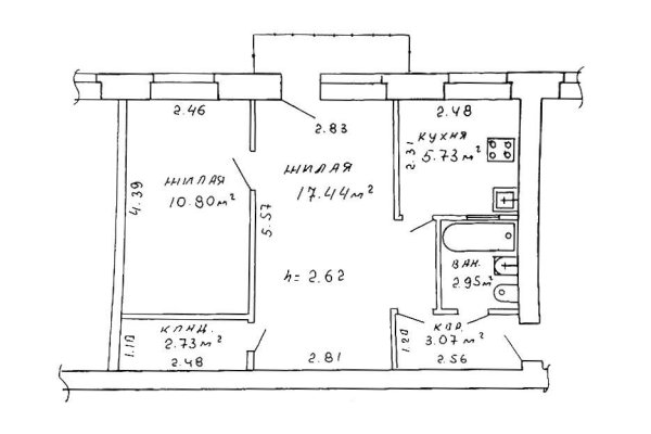 2-комнатная квартира по адресу Чкалова ул., д. 17 - фото 4