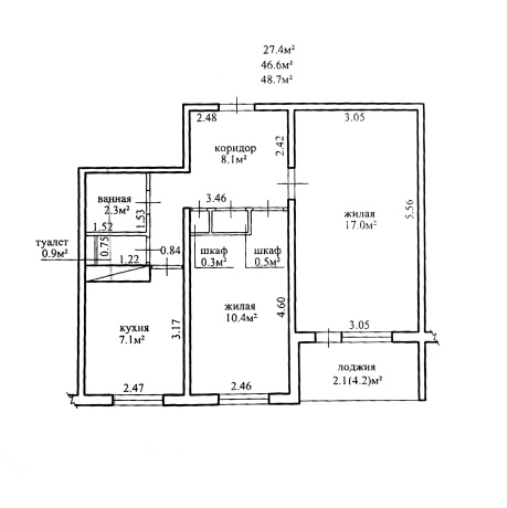Фотография 2-комнатная квартира по адресу Рокоссовского просп., д. 114 - фото 15