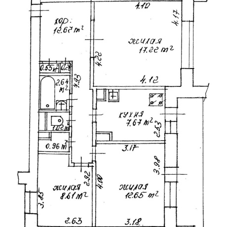 Фотография 3-комнатная квартира по адресу Победителей просп., д. 39 - фото 2