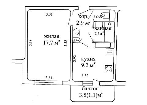 1-комнатная квартира по адресу Маяковского ул., д. 160 к. А - фото 17