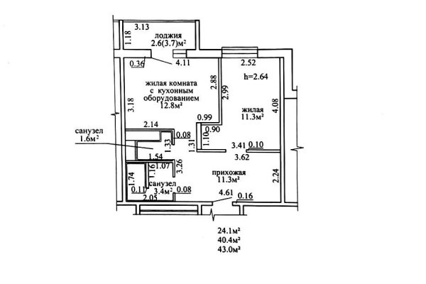 2-комнатная квартира по адресу Пилотная ул., д. 30 - фото 20