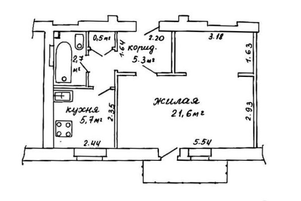 1-комнатная квартира по адресу Серафимовича ул., д. 4 - фото 9