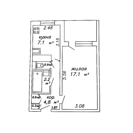 Фотография 1-комнатная квартира по адресу Сухаревская ул., д. 32 - фото 15