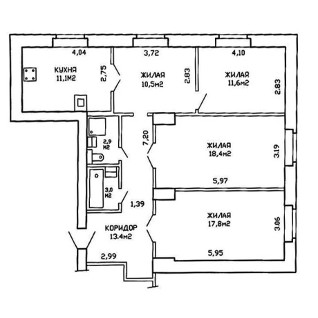 Фотография 4-комнатная квартира по адресу Кирова ул., д. 3 - фото 17