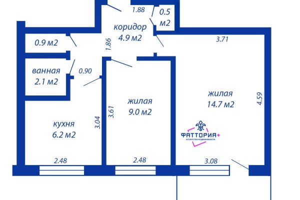 2-комнатная квартира по адресу Голодеда ул., д. 39 к. 2 - фото 2