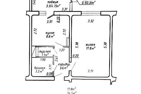 1-комнатная квартира по адресу Солтыса ул., д. 38 - фото 6