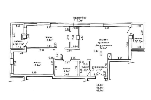 3-комнатная квартира по адресу Жуковского ул., д. 16 - фото 17