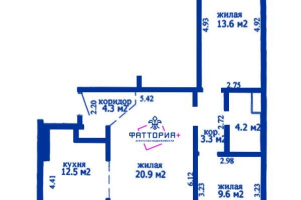 3-комнатная квартира по адресу Фабричная ул., д. 30 - фото 2