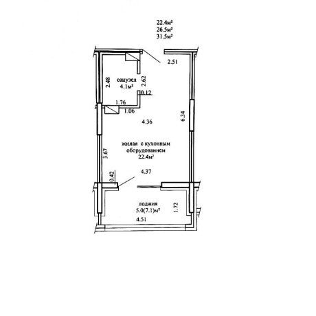 Фотография 1-комнатная квартира по адресу Игоря Лученка ул., д. 16 - фото 15