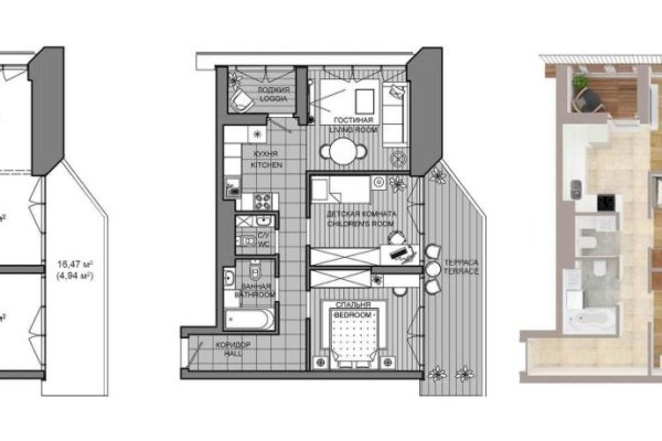 3-комнатная квартира по адресу Лейтенанта Кижеватова ул., д. 1 - фото 2