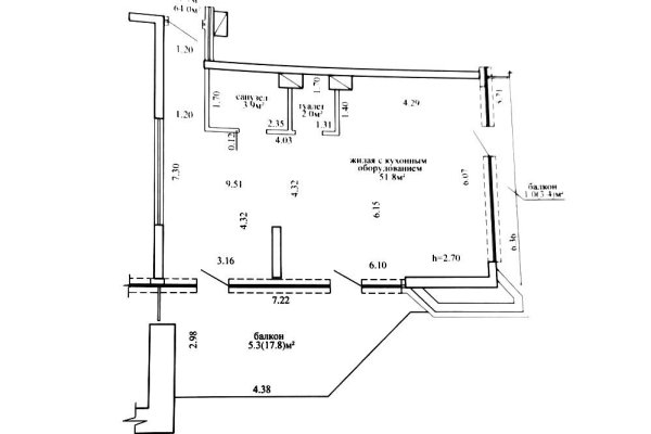 3-комнатная квартира по адресу Жореса Алфёрова ул., д. 1 - фото 18