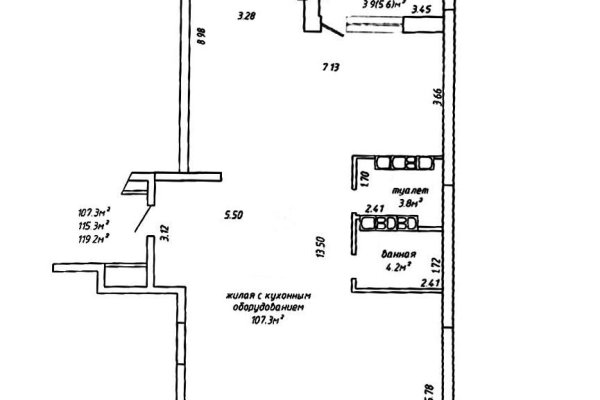 3-комнатная квартира по адресу Ратомская ул., д. 7 - фото 19