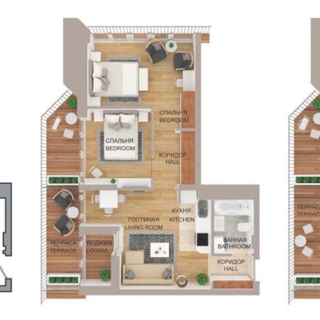 Фотография 3-комнатная квартира по адресу Лейтенанта Кижеватова ул., д. 1 - фото 2