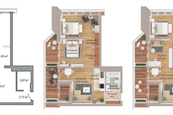 3-комнатная квартира по адресу Лейтенанта Кижеватова ул., д. 1 - фото 2