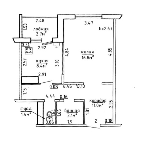 Фотография 1-комнатная квартира по адресу Майская ул., д. 8 - фото 11