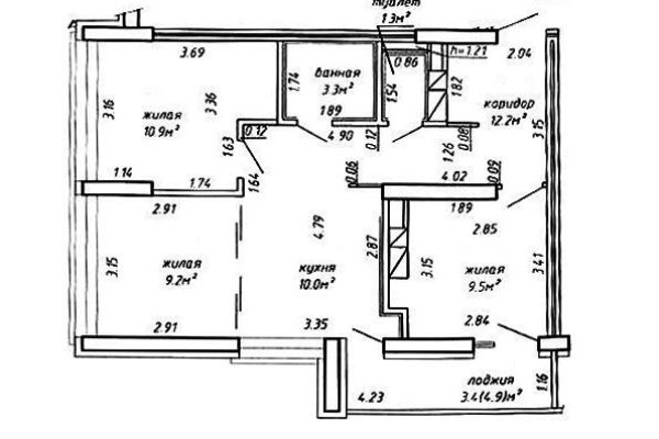 3-комнатная квартира по адресу Игоря Лученка ул., д. 11 - фото 20