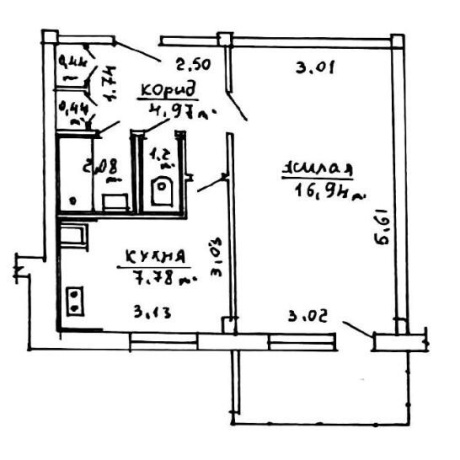 Фотография 1-комнатная квартира по адресу Одоевского ул., д. 32 - фото 14