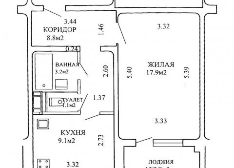 1-комнатная квартира по адресу Козыревская ул., д. 32 - фото 18