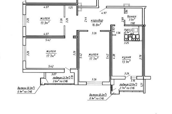3-комнатная квартира по адресу Есенина ул., д. 19 к. а - фото 20